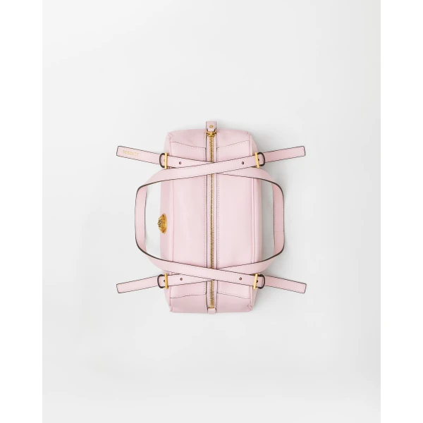 Versace Emblème Nappa Bowling Bag in Pink, view 5 | Shoulder & Crossbody Bags