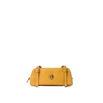 Versace Emblème Nappa Bowling Bag in Yellow | Shoulder & Crossbody Bags | Coveti