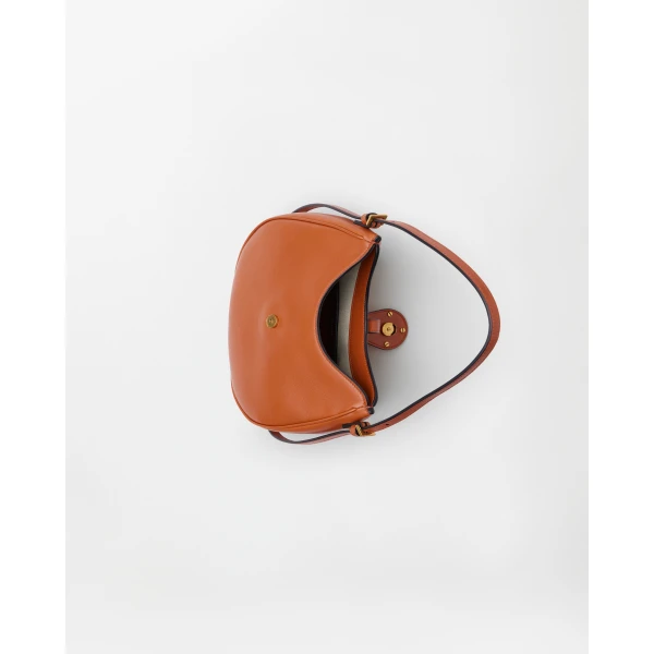 Versace Emblème Nappa Hobo Bag in Brown, view 5 | Shoulder & Crossbody Bags