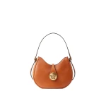 Versace Emblème Nappa Hobo Bag in Brown | Shoulder & Crossbody Bags | Coveti