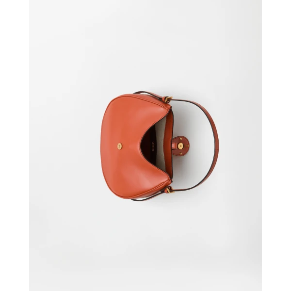 Versace Emblème Nappa Hobo Bag in Orange, view 4 | Shoulder & Crossbody Bags