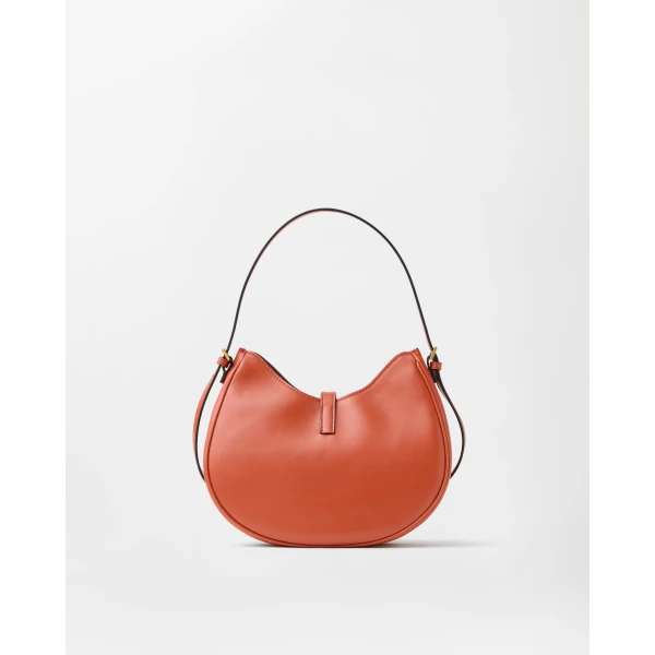 Versace Emblème Nappa Hobo Bag in Orange, view 5 | Shoulder & Crossbody Bags
