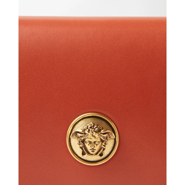 Versace Emblème Nappa Mini Bag in Orange, view 3 | Mini Bags