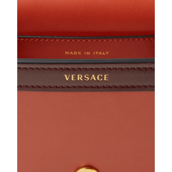 Versace Emblème Nappa Mini Bag in Orange, view 6 | Mini Bags