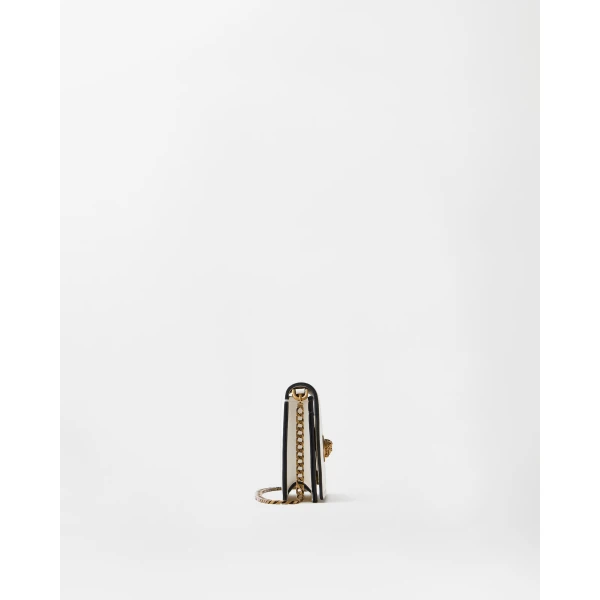 Versace Emblème Nappa Mini Bag in White, view 2 | Mini Bags