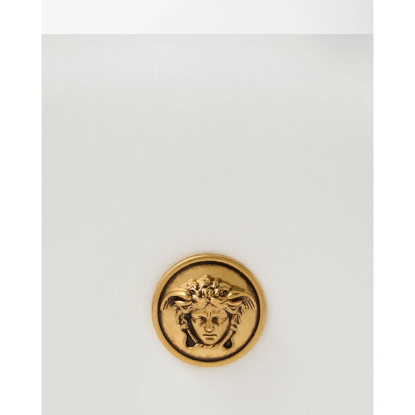 Versace Emblème Nappa Mini Bag in White, view 3 | Mini Bags