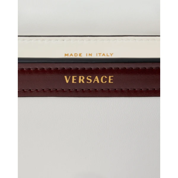Versace Emblème Nappa Mini Bag in White, view 6 | Mini Bags