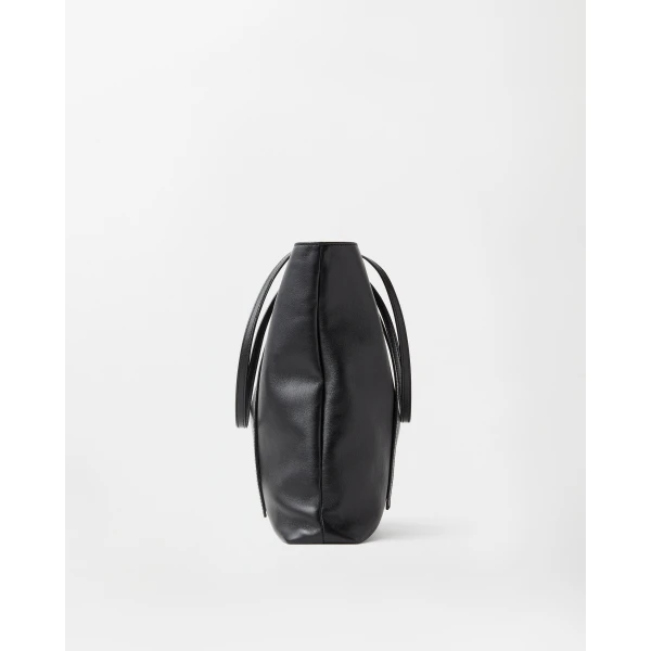 Versace Emblème Small Nappa Tote in Black, view 2 | Totes & Top-Handle Bags