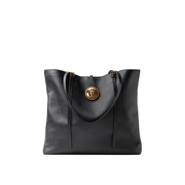 Emblème Small Nappa Tote in Black