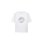 Versace Embroidered Cotton-Jersey T-Shirt in White, Ref. 1026220 | T-shirts | Coveti