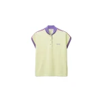 Versace Embroidered-Logo Cotton Piqué Polo in Yellow | Tops | Coveti