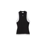 Versace Embroidered-Logo Stretch Cotton-Jersey Tank Top in Grey | Sleeveless | Coveti