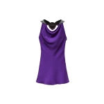 Versace Embroidered Silk Mini Dress in Purple | Mini Dresses | Coveti