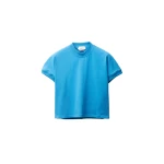 Versace Embroidered Stretch Cotton-Jersey T-Shirt in Light Blue | T-shirts | Coveti