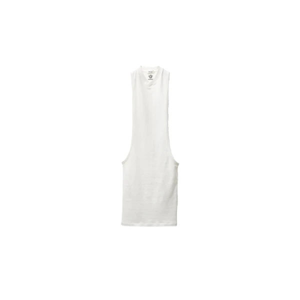 Embroidered Stretch Cotton-Jersey Tank Mini Dress in White