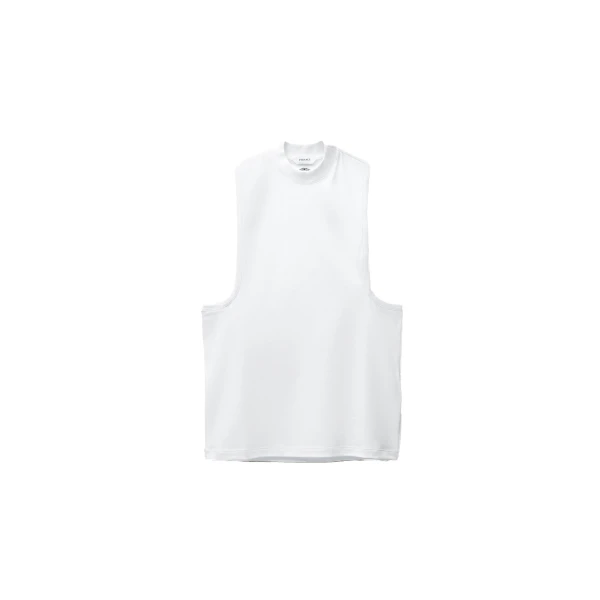 Embroidered Stretch Cotton-Jersey Tank Top in White, Ref. 1024514