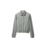 Versace Embroidered Wool Knit Cardigan in Grey | Cardigan | Coveti