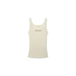Versace Embroidered Wool Ribbed Tank Top in Yellow | Sleeveless | Coveti