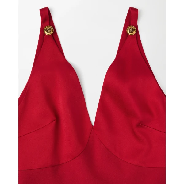 Versace Envers-Satin Gown in Red, view 2 | Evening Gowns