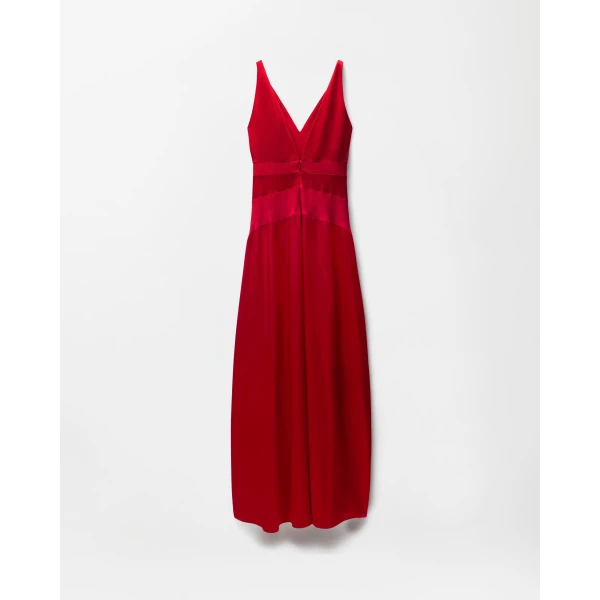 Versace Envers-Satin Gown in Red, view 3 | Evening Gowns