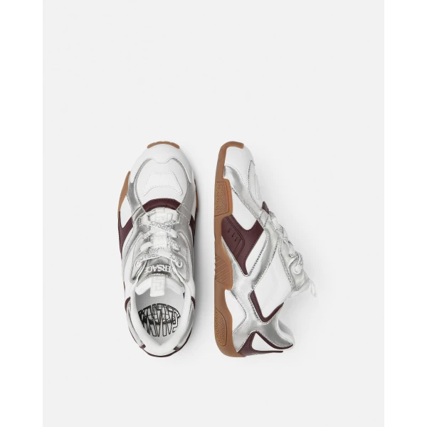 Versace Galaxia Sneakers in White and Silver, view 3 | Sneakers