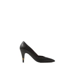 Versace Gianni Leather Pumps 90 mm in Black | Heels | Coveti