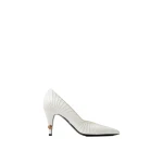 Versace Gianni Leather Pumps 90 mm in White | Heels | Coveti