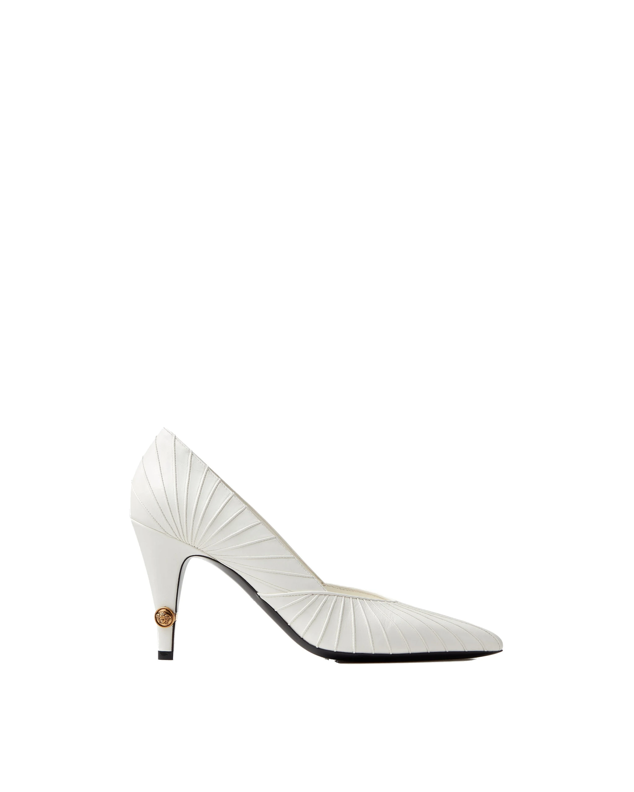Versace Gianni Leather Pumps 90 mm in White Versace Gianni Leather Pumps 90 mm in White | Heels | Coveti