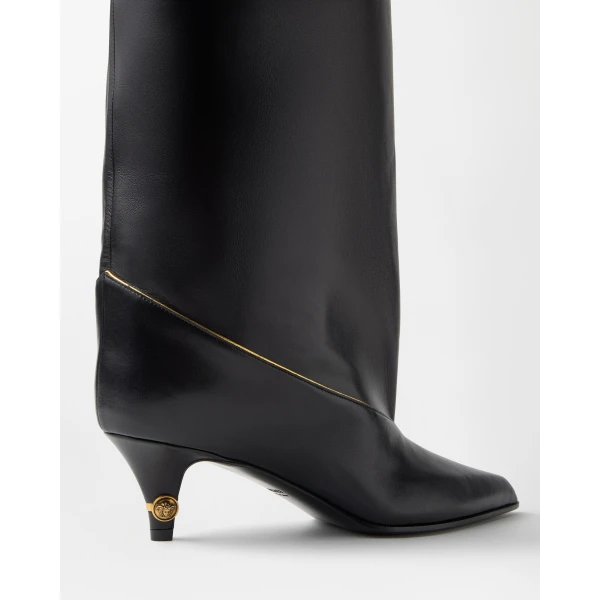 Versace Gianni Nappa Ankle Boots 55 mm in Black, view 4 | Boots