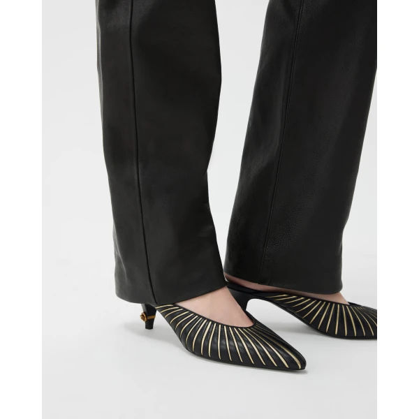 Versace Gianni Nappa Mules 55 mm in Black, view 2 | Mules