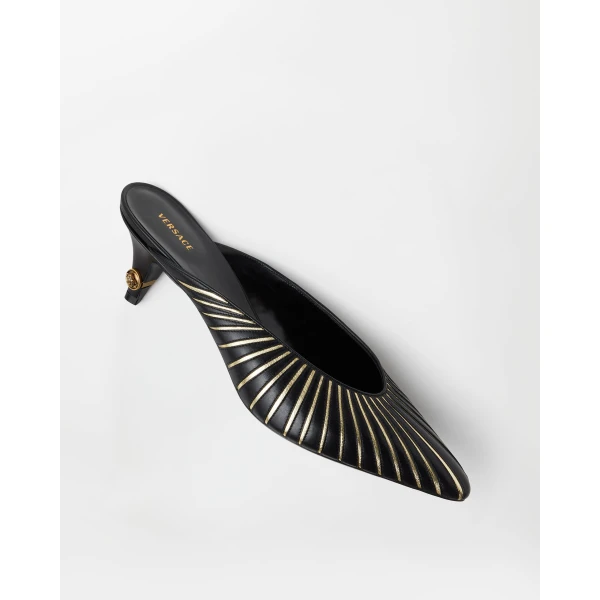 Versace Gianni Nappa Mules 55 mm in Black, view 4 | Mules
