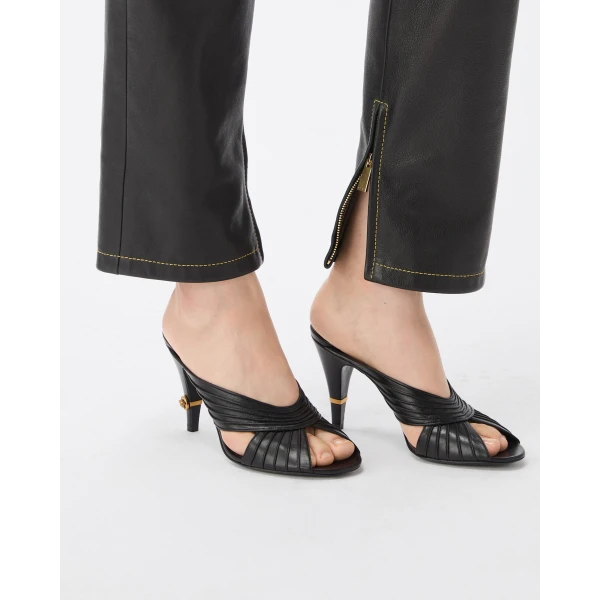 Versace Gianni Nappa Mules 90 mm in Black, view 2 | Mules