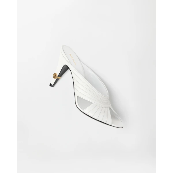 Versace Gianni Nappa Mules 90 mm in White, view 4 | Mules