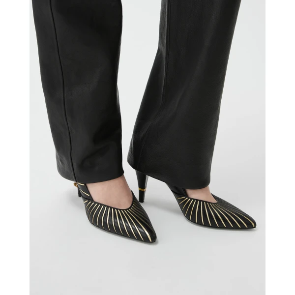 Versace Gianni Nappa Pumps 90 mm in Black, view 2 | Heels