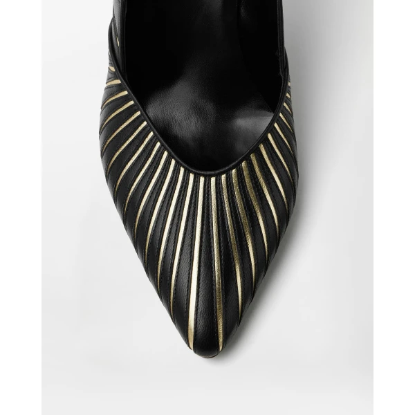 Versace Gianni Nappa Pumps 90 mm in Black, view 6 | Heels
