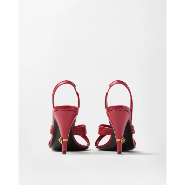 Versace Gianni Nappa Sandals 90 mm in Red, view 6 | Sandals
