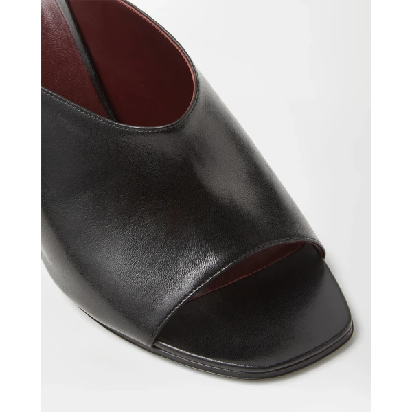 Versace Giulietta Leather Mules 80 mm in Black, view 5 | Mules