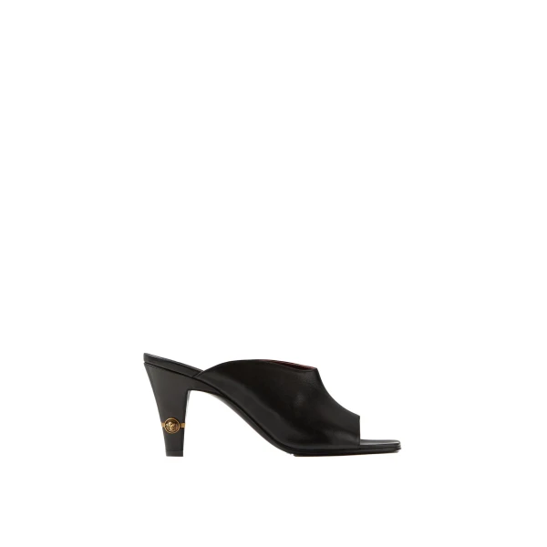 Giulietta Leather Mules 80 mm in Black