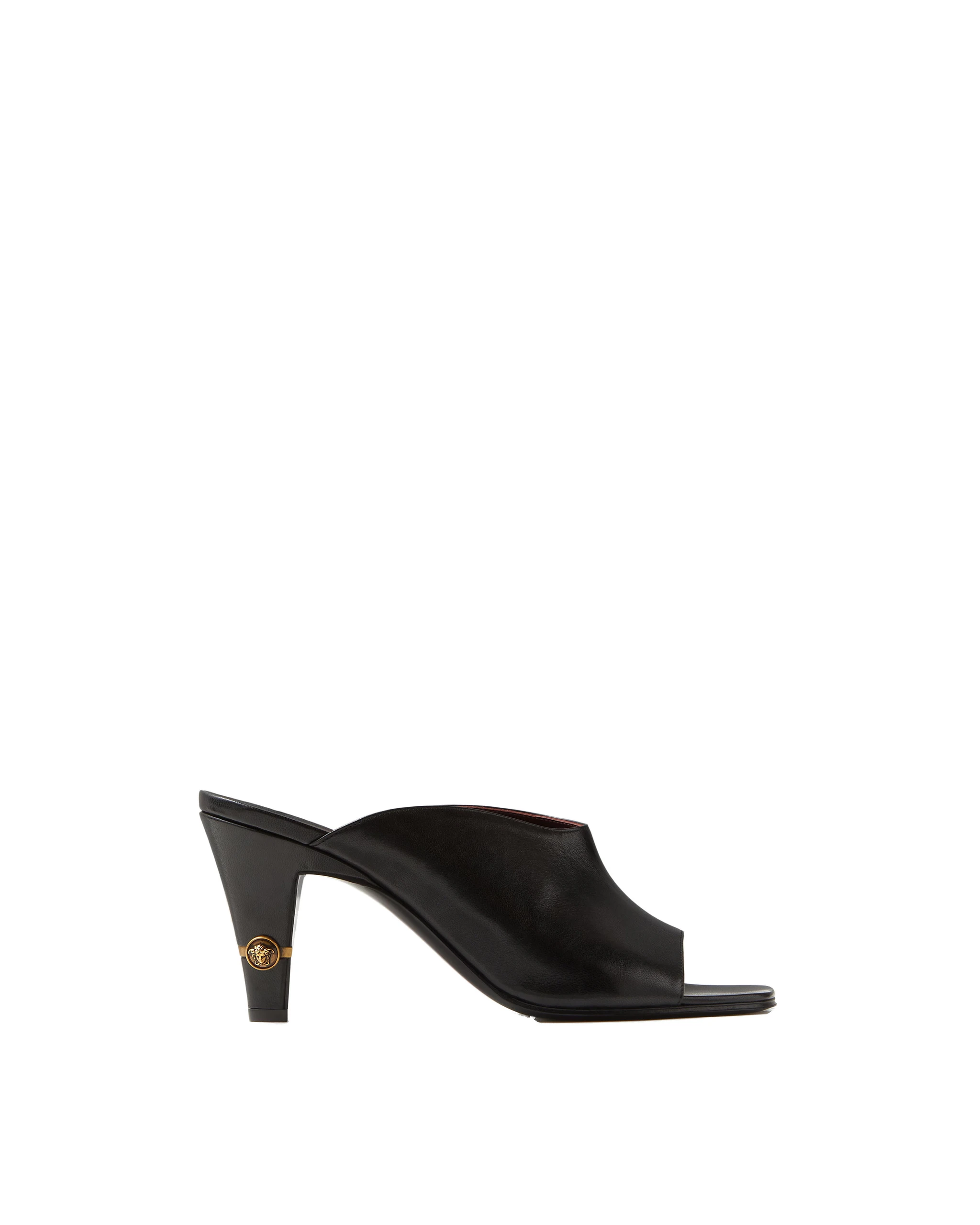 Versace Giulietta Leather Mules 80 mm in Black Versace Giulietta Leather Mules 80 mm in Black | Mules | Coveti