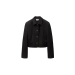 Versace Grain De Poudre Wool Jacket in Black | Jackets | Coveti