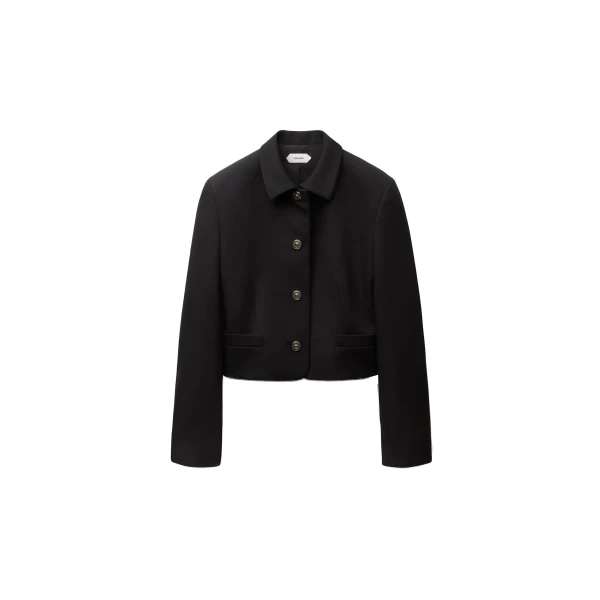 Versace Grain De Poudre Wool Jacket in Black | Jackets | Coveti