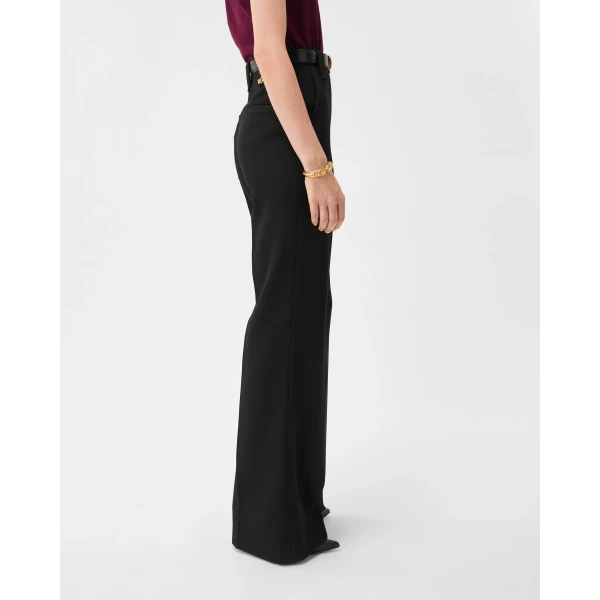 Versace Grain De Poudre Wool Pants in Black, view 4 | Tailored pants