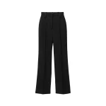 Versace Grain De Poudre Wool Pants in Black | Tailored pants | Coveti
