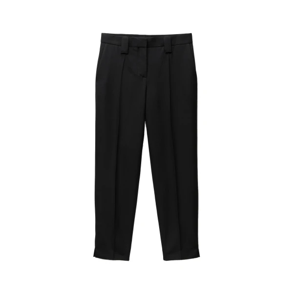 Grain de Poudre Wool Pants in Black