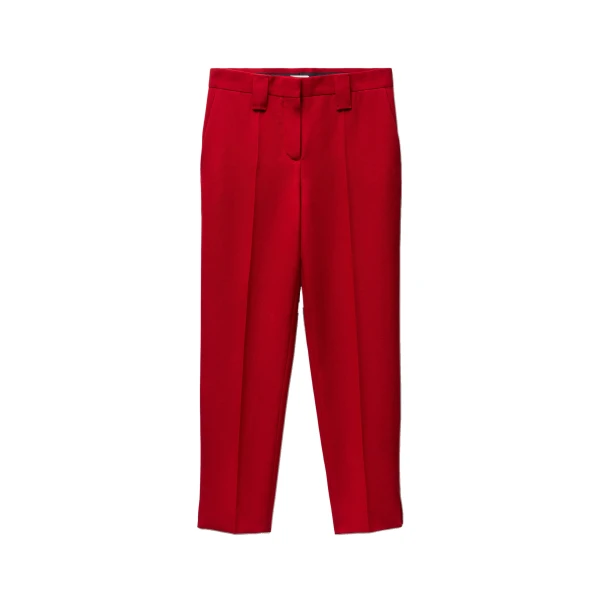 Grain de Poudre Wool Pants in Burgundy