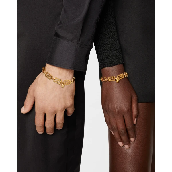 Versace Greca Bracelet in Light Gold, view 2 | Bracelets