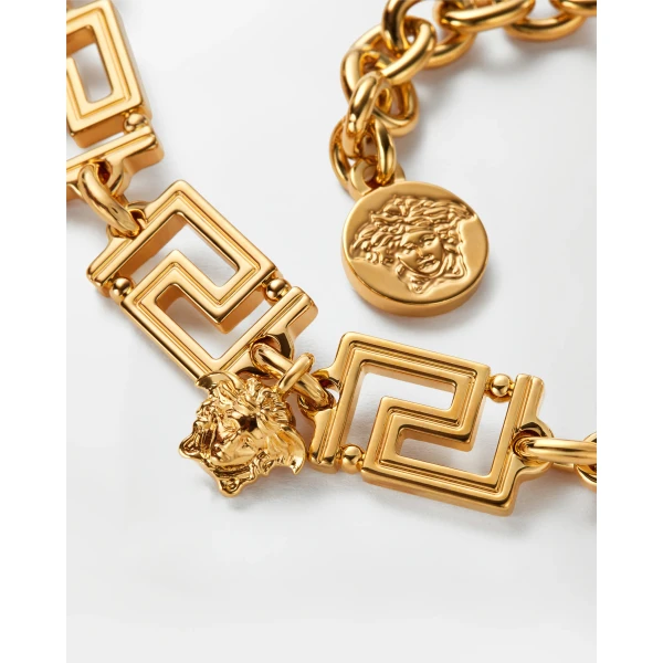 Versace Greca Bracelet in Light Gold, view 3 | Bracelets