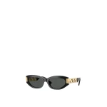 Versace Greca Cat-Eye Sunglasses in Black and Gold | Sunglasses | Coveti