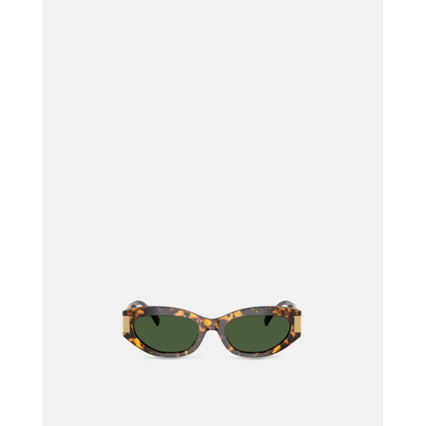 Versace Greca Cat-Eye Sunglasses in Havana and Gold, view 2 | Sunglasses