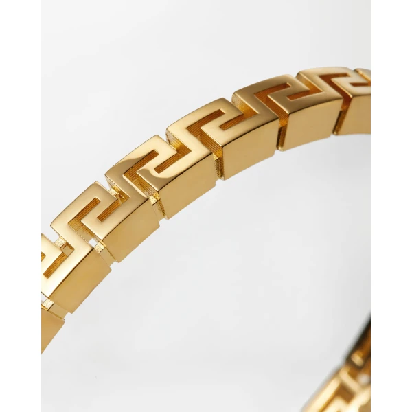 Versace Greca Cuff Bracelet in Gold, view 3 | Cuffs